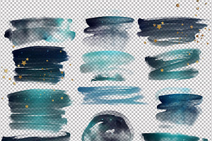 Galaxy Watercolor Brush Strokes Png