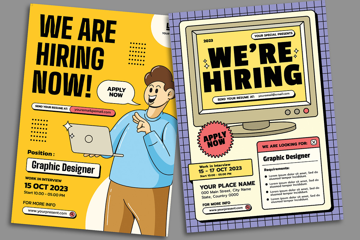We're Hiring Flyer (16 Assets), a Flyer Template by Graptail (Photo 12 of 12)