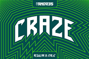 Craze Pro Typeface, a Sans Serif Font by ANDR35 (Thumbnail 1 of 8)