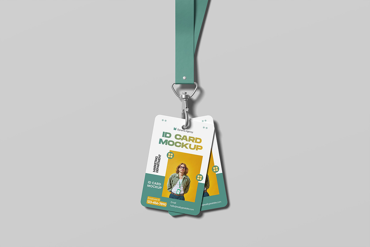 ID Card Mockup For Badge, an Advertising Mockup by graphicsecond (Photo 2 of 5)