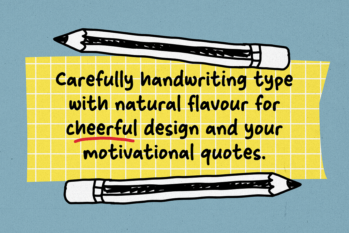 HF Nocros Handwriting, a Handwritten Font by 24Design Studios (Photo 4 of 11)
