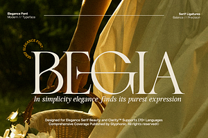 GC Begia - Modern Luxury Typeface, a Serif Font by Glyphonic