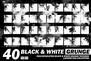 Black & White Grunge Textures