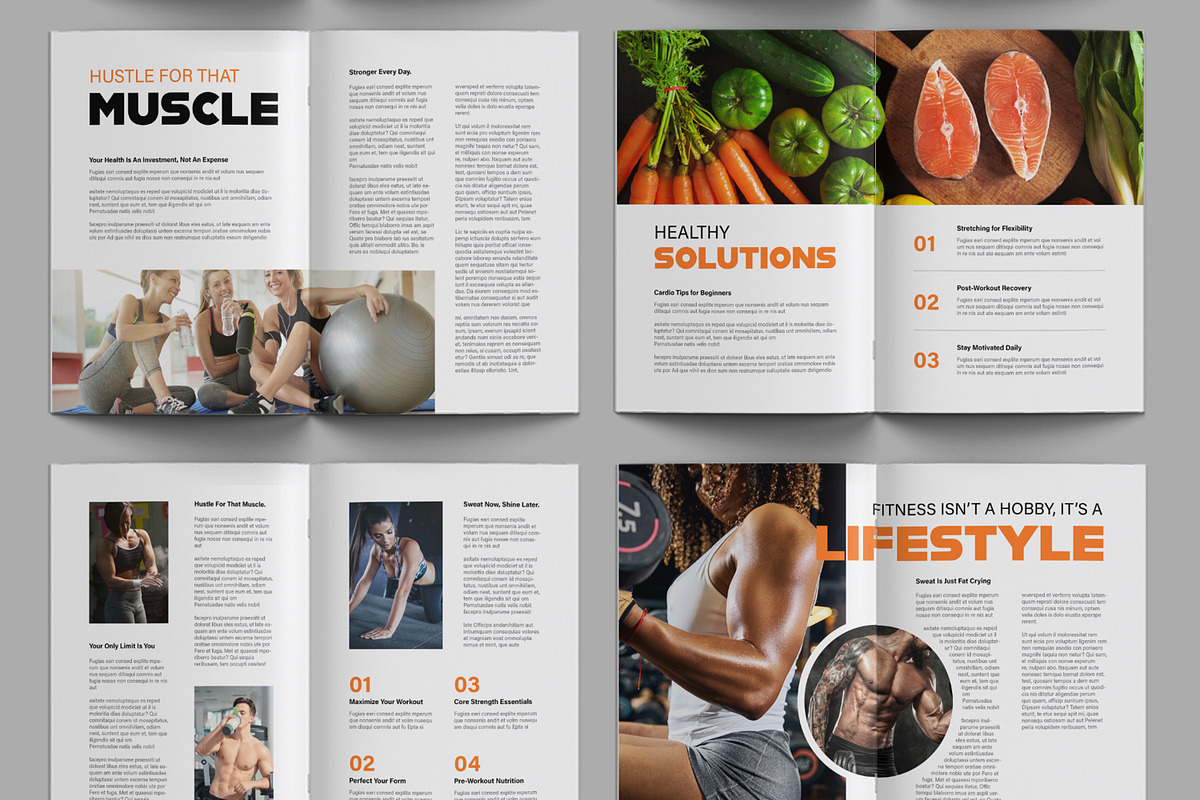 Fitness Magazine Template, a Magazine Template by ContestDesign (Photo 3 of 3)