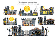 Happy Halloween clipart and paper, a Decorative Illustration by Artmanata (Thumbnail 3 of 16)