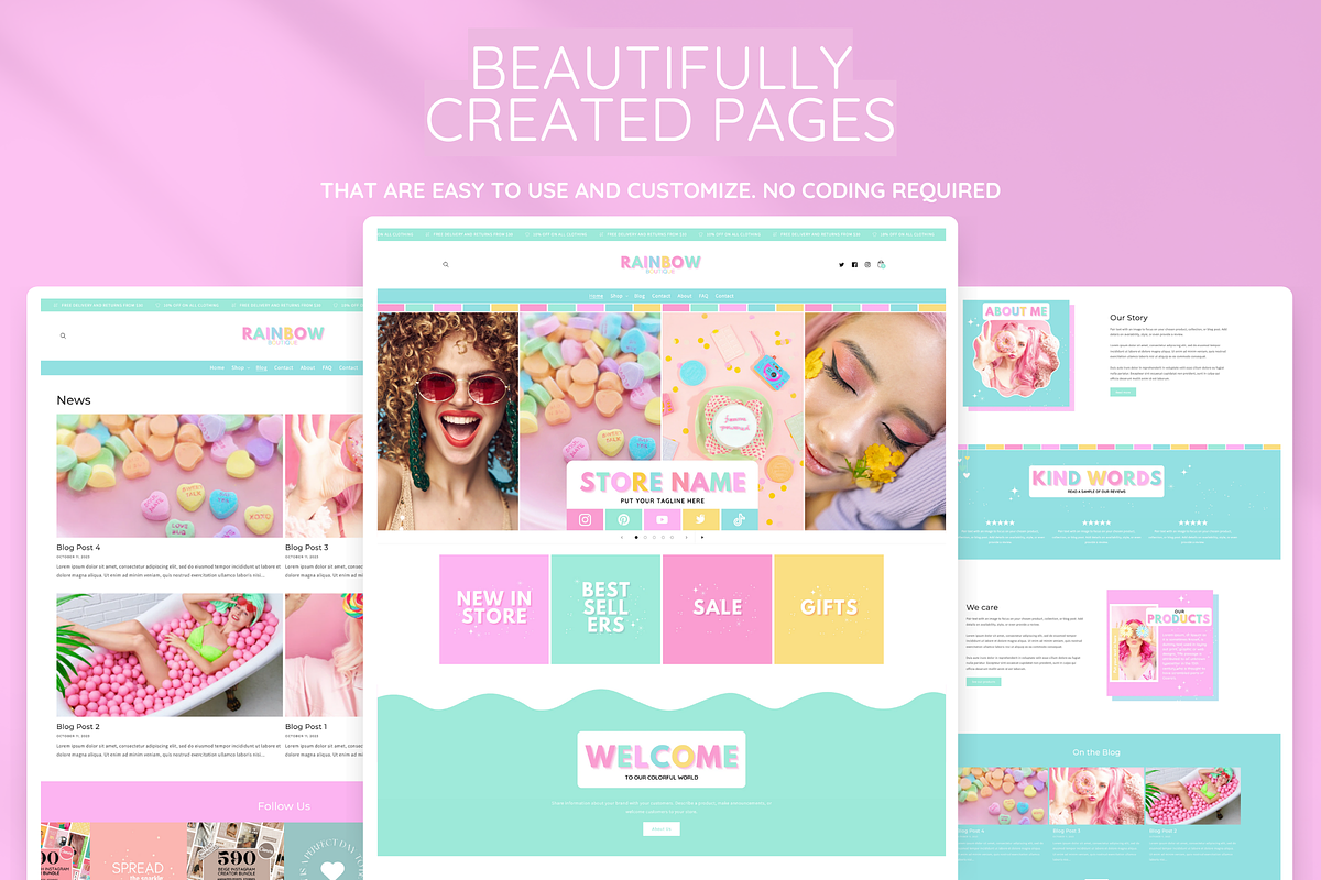 Rainbow Shopify Theme, a Shopify Template by SunshineStudioBoutique (Photo 5 of 10)