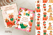 Christmas Dogs Clipart, an Animal Illustration by vik.stock (Thumbnail 5 of 7)