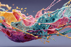 Colorful paint splash explosion vibr, an Abstract Photo by Pixeness Studio