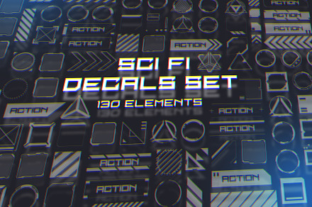 Simple Sci Fi Decals Set