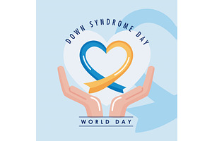 down syndrome campaign card, a Healthcare Illustration by studiogstock