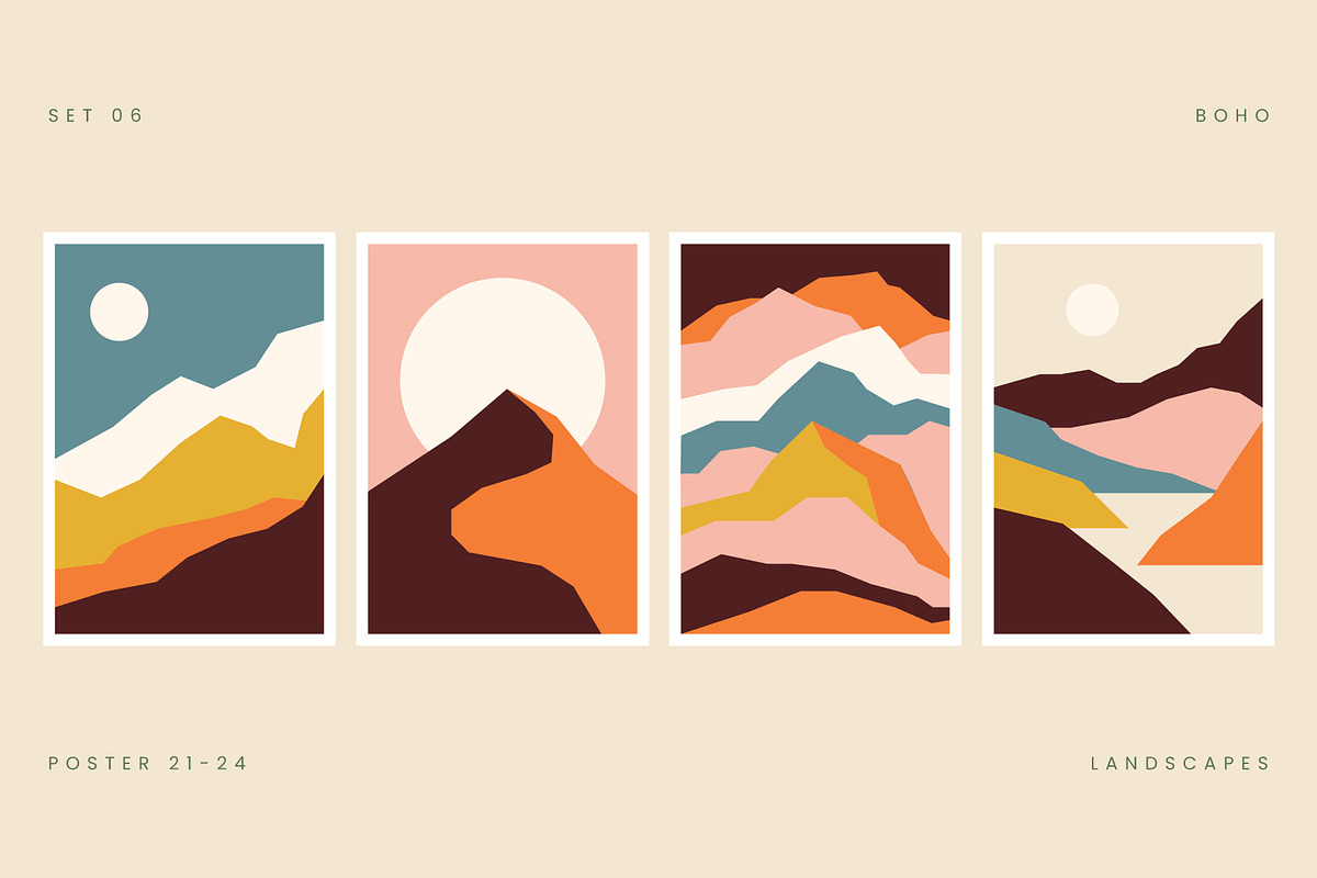 Boho Minimalist Landscapes, a Decorative Illustration by Léo Alexandre (Photo 7 of 13)