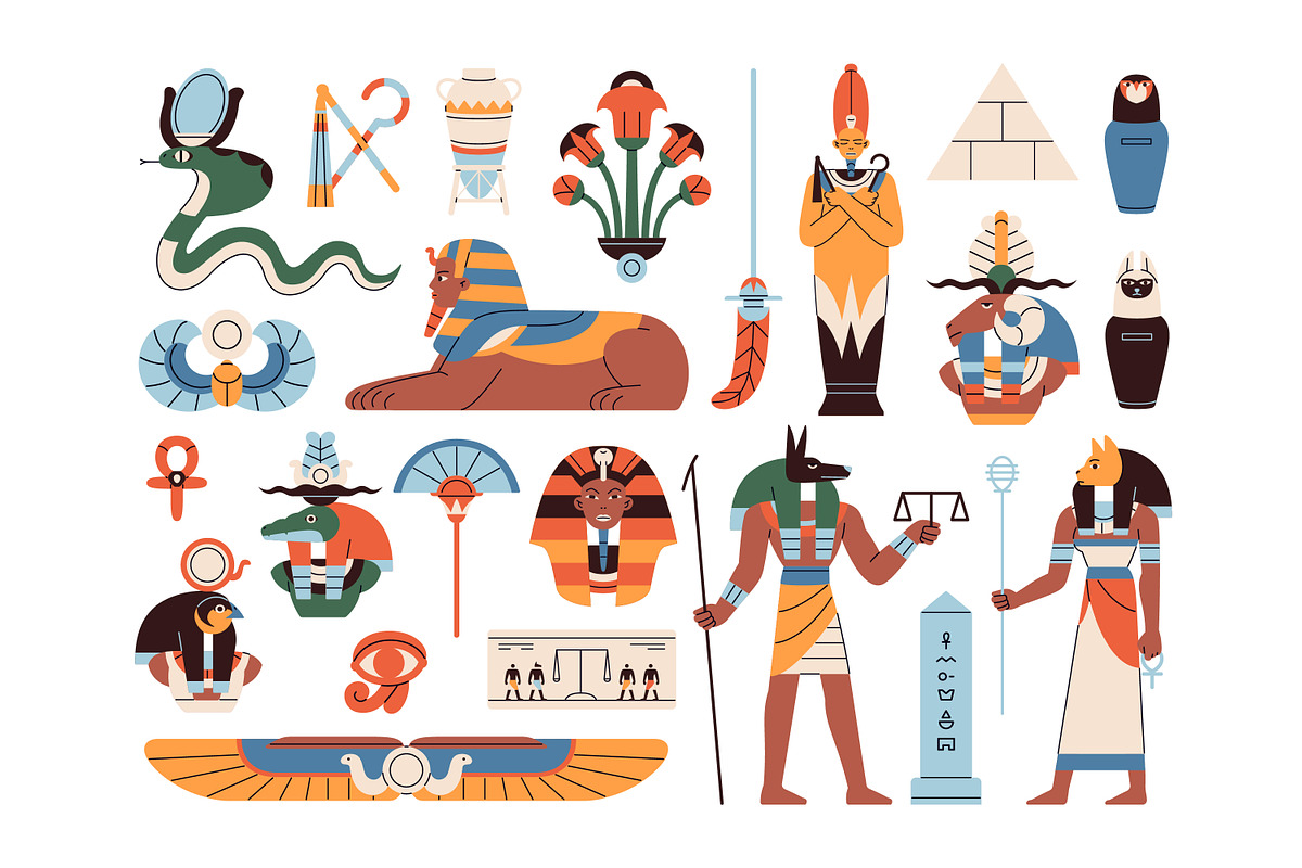 Items of ancient Egypt culture set, an Object Illustration by PaperTrident (Photo 1 of 5)