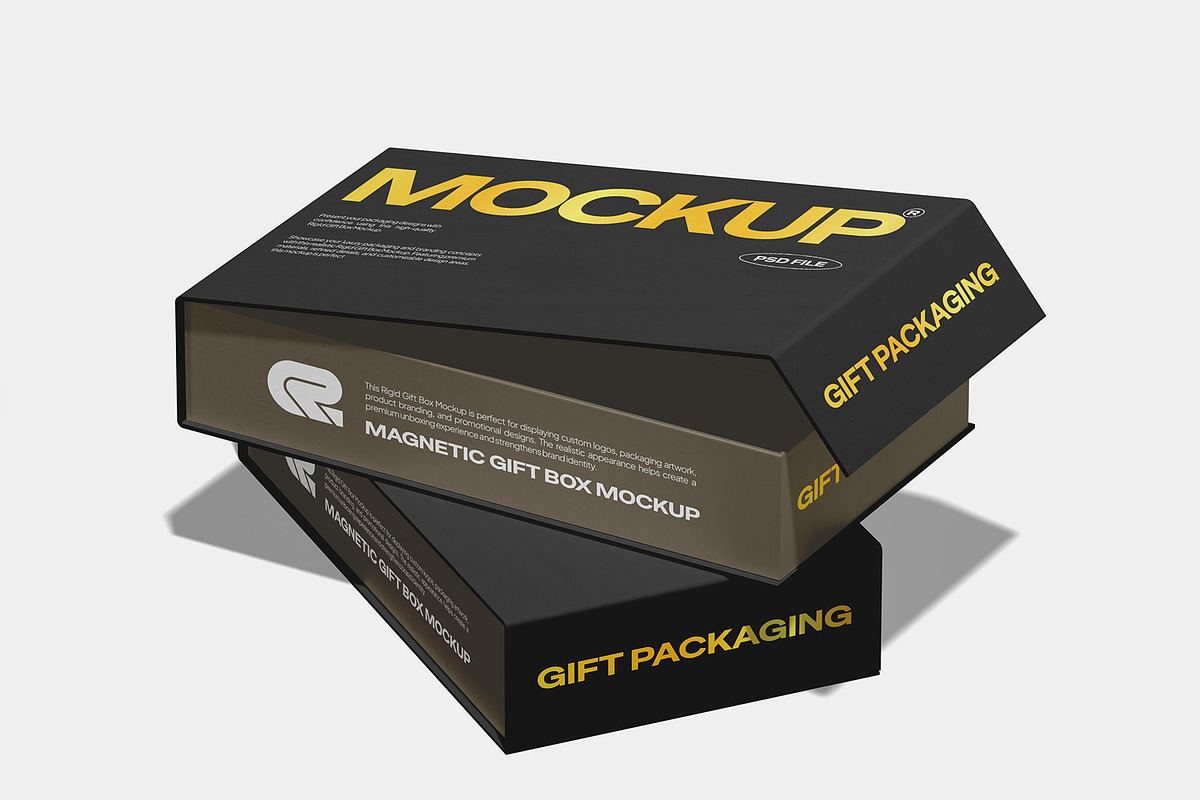 Rigid Gift Box Mockup, a Books & Magazine Mockup by Permadi Creative (Photo 4 of 5)