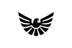 Black Eagle Silhouette Vector Icon, a Branding & Logo Template by Vectorium Studio
