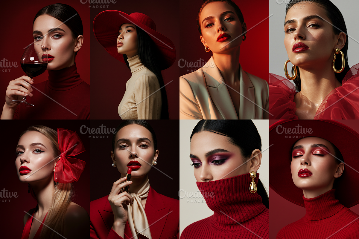 RED luxury aesthetic stock photos, a Beauty & Fashion Photo by My Template Studio (Photo 9 of 12)