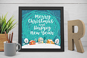 Greeting Christmas cards and pattern, a Decorative Illustration by Primula`s shop (Thumbnail 3 of 13)