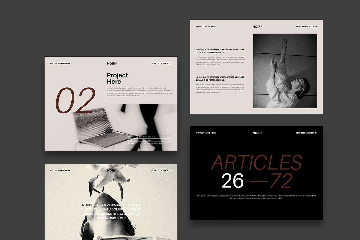 NOIR | Portfolio Brochure Template, a Brochure Template by TemplateFolio-Shop (Photo 8 of 12)