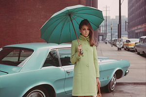 Mod Vintage Fashion Coat Umbrella, a Beauty & Fashion Photo by k.tay