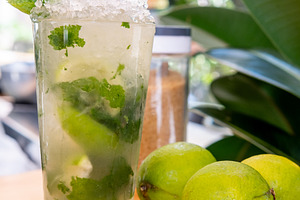 Mojito drink frosted lime beverage glass exotic, a Food & Drink Photo by Photo Drive Studio