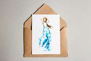 Fashion illustration, watercolor, an Illustration by Kamenuka (Thumbnail 2 of 2)