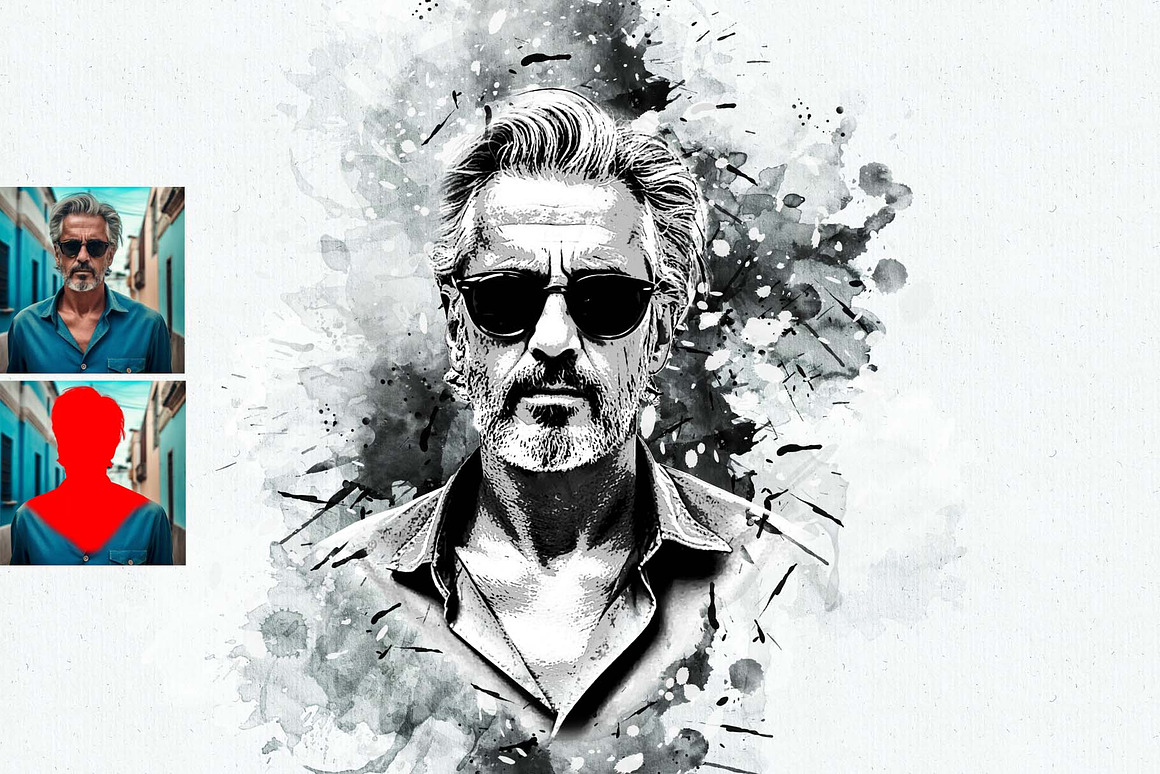 Photo to Ink Art Photoshop Action, an Action Add-On by MRI STUDIO (Photo 2 of 10)