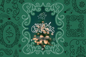 Vector Christmas Flourish Frames, an Object Graphic by venimo