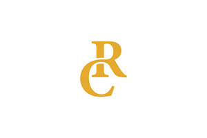 Letter CR or Rc Logo Design