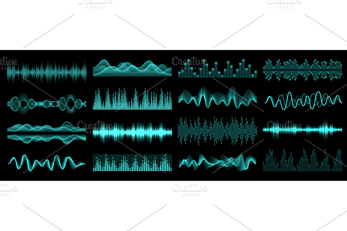 HUD equalizer sound waves, an Illustration by Vector Tradition
