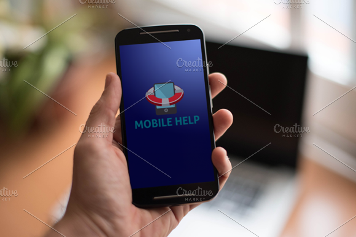 MobileHelp_logo, a Branding & Logo Template by NicklancerShop
