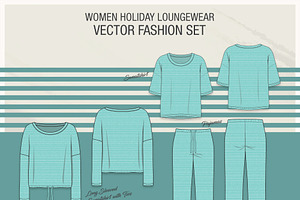  Women Holidays Loungewear Set
