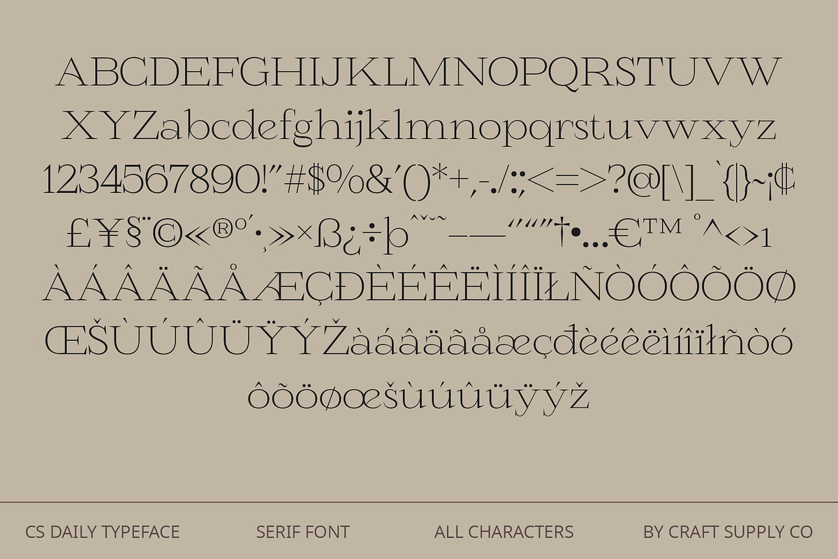 CS Daily – Serif Font, a Serif Font by Craft Supply Co. (Photo 8 of 8)