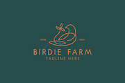Birdie Dove Nest Logo Foliage, a Branding & Logo Template by Signatoro (Thumbnail 1 of 2)