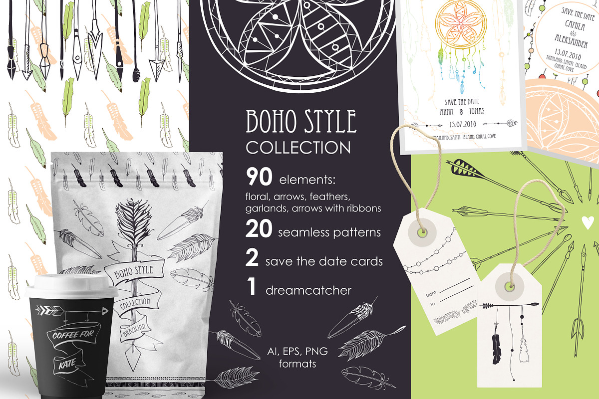 Boho style collection, an Object Graphic by KatiaZhe (Photo 1 of 7)