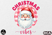 Christmas Vibes Red Santa PNG, an Illustration by DreamCafeArt (Thumbnail 1 of 6)