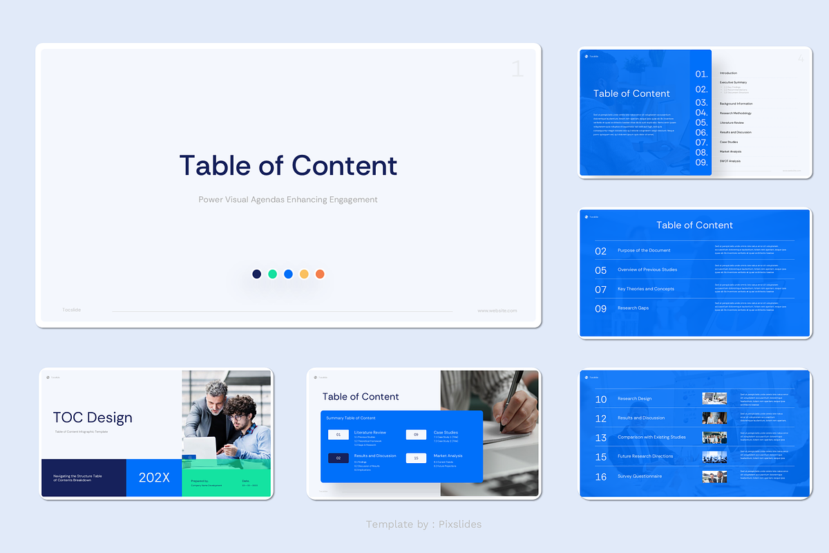 Table of Content Keynote preview 3