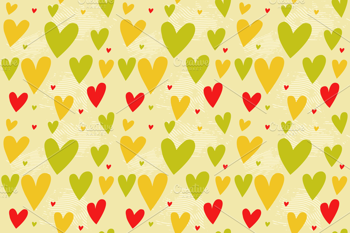 Set of pattrens with hearts preview 4