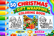 Christmas Gift Wrapping Coloring, a Seasonal Illustration by Design Zone (Thumbnail 1 of 5)