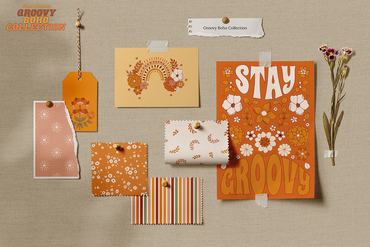 Groovy Boho Collection, a Texture Illustration by Julia Dreams (Photo 7 of 7)