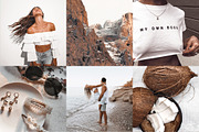 4 Lightroom Presets COCONUT, an Action Add-On by Graace Studio (Thumbnail 2 of 8)