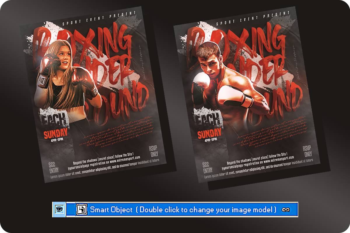 Boxing Sport Flyer Template, a Flyer Template by regalDRAW (Photo 5 of 6)