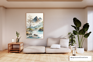 Mountain Landscape Print Wall Art