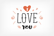 I love you lettering set, a Decorative Illustration by Good Studio (Thumbnail 3 of 6)