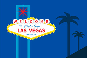 Welcome to Las Vegas sign. Vector