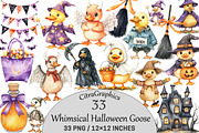 Whimsical Halloween Goose Clipart, an Illustration by CitraGraphics (Thumbnail 1 of 5)