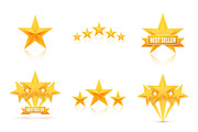 Rating Gold Stars Icon Set, an Object Graphic by RaZZeRs (Thumbnail 2 of 2)