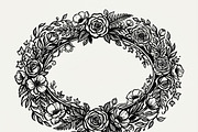 50 Elegant Floral Oval Mirror Frame, a Decorative Illustration by Amazin_art (Thumbnail 4 of 40)