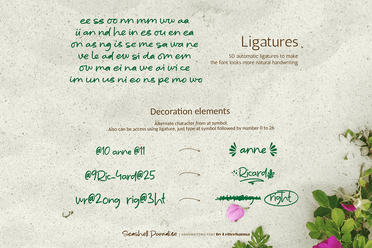 Seashell Paradise, a Handwritten Font by Letterhanna Studio (Photo 10 of 15)