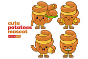 Potatoes Mascot Cartoon Vector Pack, an Illustration by MEDZ (Thumbnail 4 of 5)