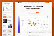 Sales Management Web Landing Page, a Landing Page Template by UICreative (Thumbnail 2 of 4)
