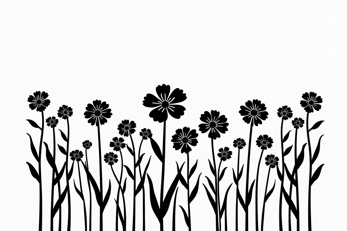 Elegant Wildflower Silhouette Bundle, an Illustration by Creativeshirt (Photo 12 of 13)
